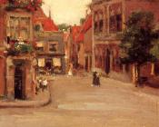 威廉梅里特查斯 - The Red Roofs of Haarlem aka A Street in Holland